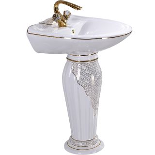 Раковина CeramaLux Classic J-766 белая 75 см